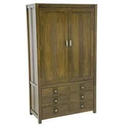 Armoire hévéa 6 tiroirs 100x175cm GALA