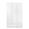 Armoire penderie blanche 3 portes 2 tiroirs ALVA