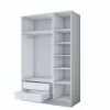 Armoire penderie blanche 3 portes à poignées verticales BYRON