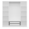 Armoire penderie blanche 2 portes vitrées H 210 cm BYRON