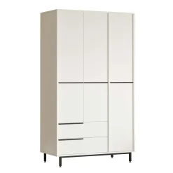 Armoire penderie blanche style moderne - 3 portes BYRON