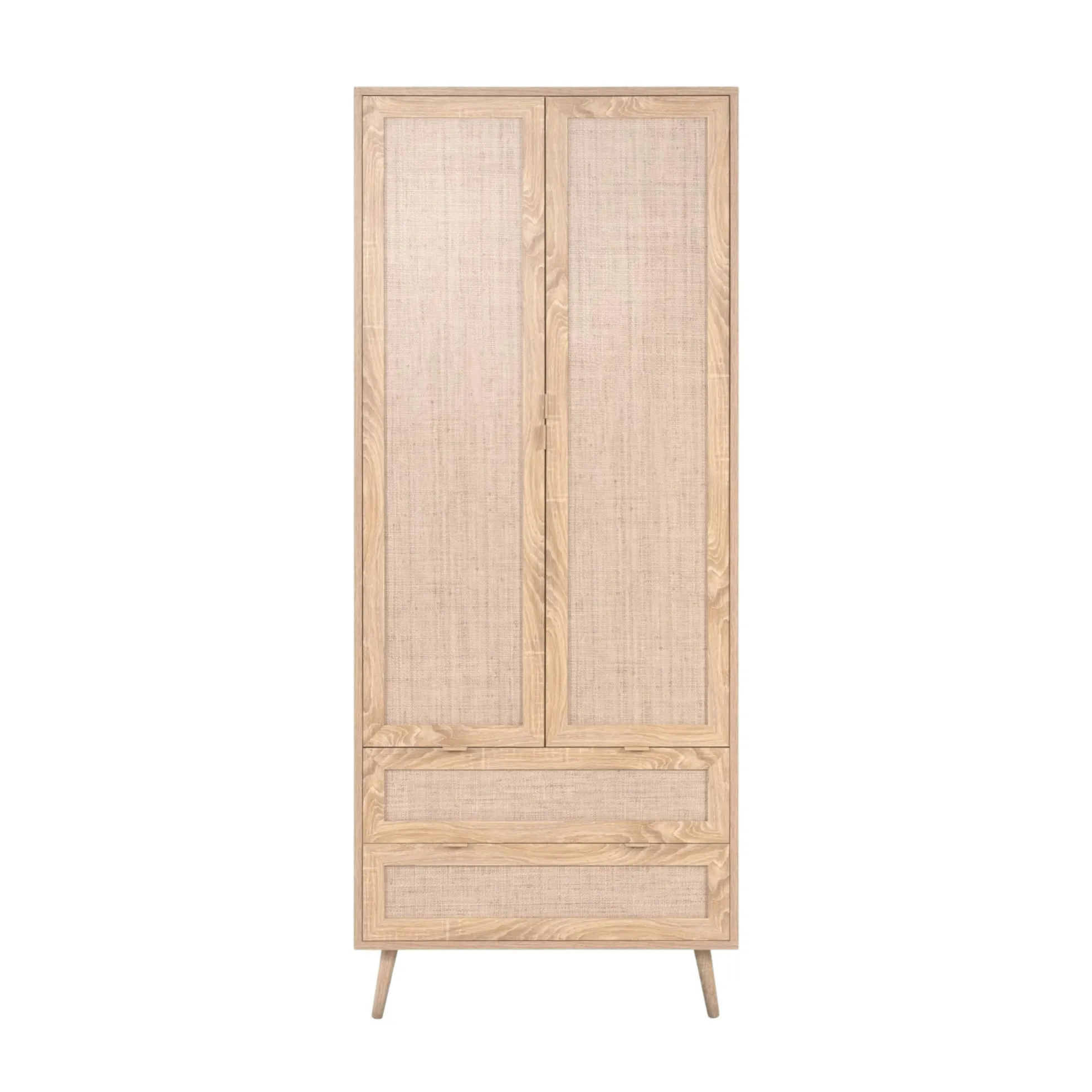 Armoire penderie bohème 2 portes 2 tiroirs SONA