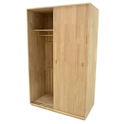 Armoire Penderie Hévéa 2 portes coulissantes 120x60x195cm BALTIC