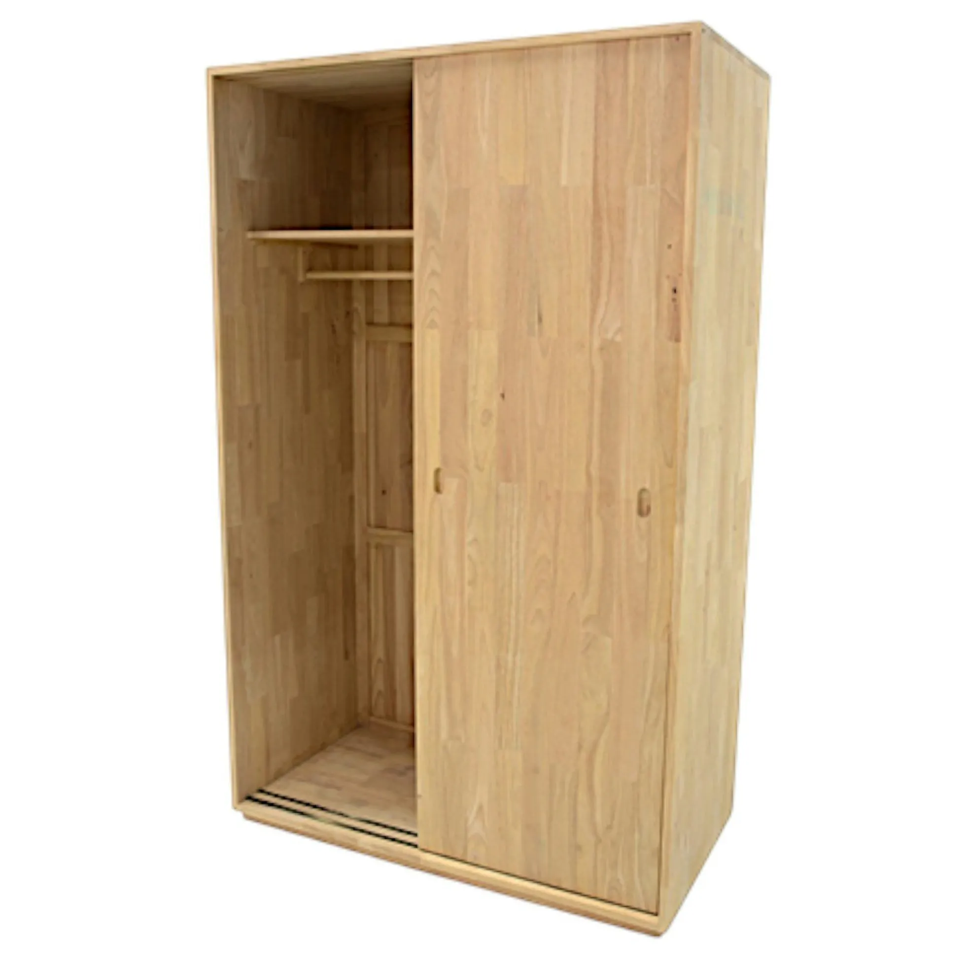 Armoire Penderie Hévéa 2 portes coulissantes 120x60x195cm BALTIC