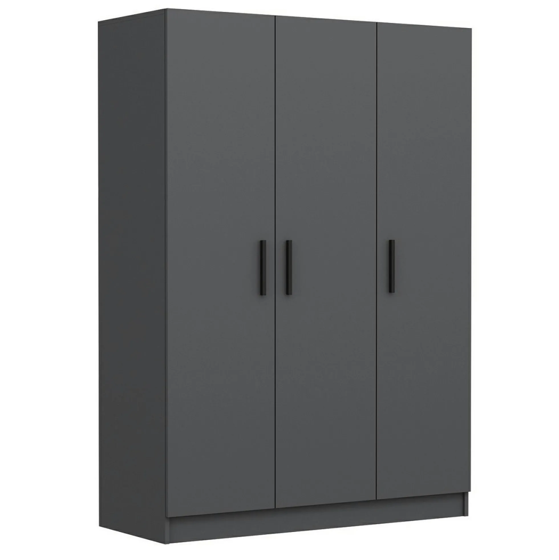 Armoire penderie moderne gris foncé - 3 portes BYRON
