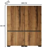 Armoire penderie 8 portes décor noyer et anthracite 180 cm BYRON