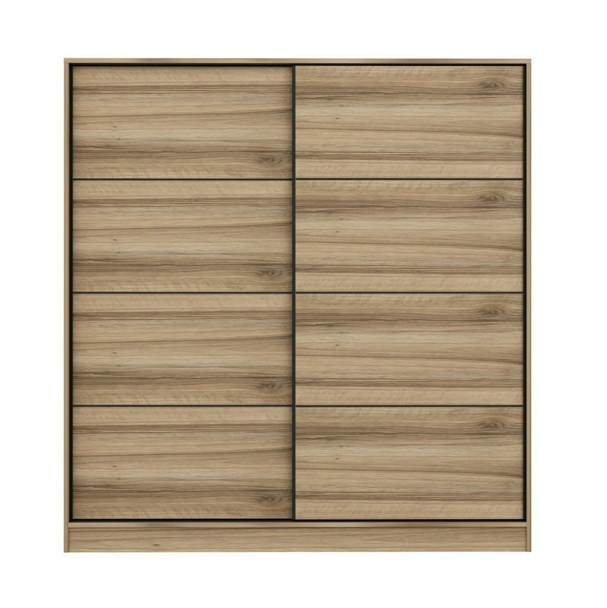 Armoire penderie 2 portes effet bois L.180 cm BYRON