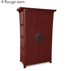 Armoire 2 portes avec penderie hévéa 125x60x196cm MAORI
