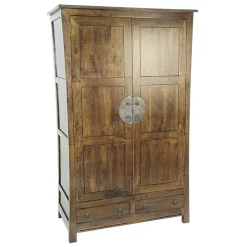 Armoire 2 portes hévéa 120x60x195cm MAORI
