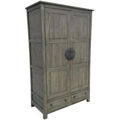 Armoire 2 portes hévéa 120x60x195cm MAORI
