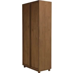 Armoire 2 portes 90x200cm en bois de teck recyclé SWING