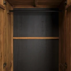 Armoire 2 portes 80x195cm en bois de teck recyclé SWING