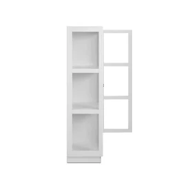 Armoire vitrée blanche 2 portes RAVEN