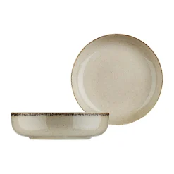 Assiette creuse poke bowl beige antique (lot de 2) ELDA