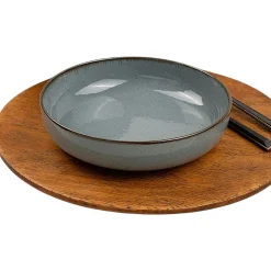 Assiette creuse poke bowl gris antique (lot de 2) ELDA