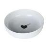 Assiette creuse poke bowl motif cœur noir (lot de 2) ELDA