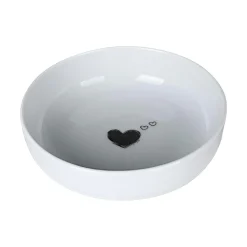 Assiette creuse poke bowl motif cœur noir (lot de 2) ELDA