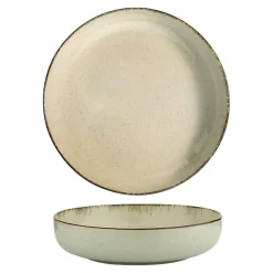 Assiette d'entrée creuse beige antique 15 cm (lot de 6) ELDA