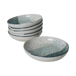 Assiette dessert bleus dégradés céramique (lot de 6) EFIRA