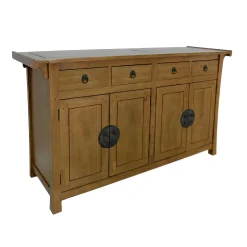 Bahut asiatique hévéa 4 portes 160cm MAORI