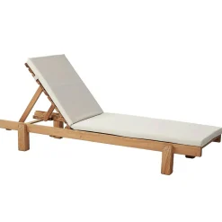 Bain de soleil en bois avec coussin TALIFA
