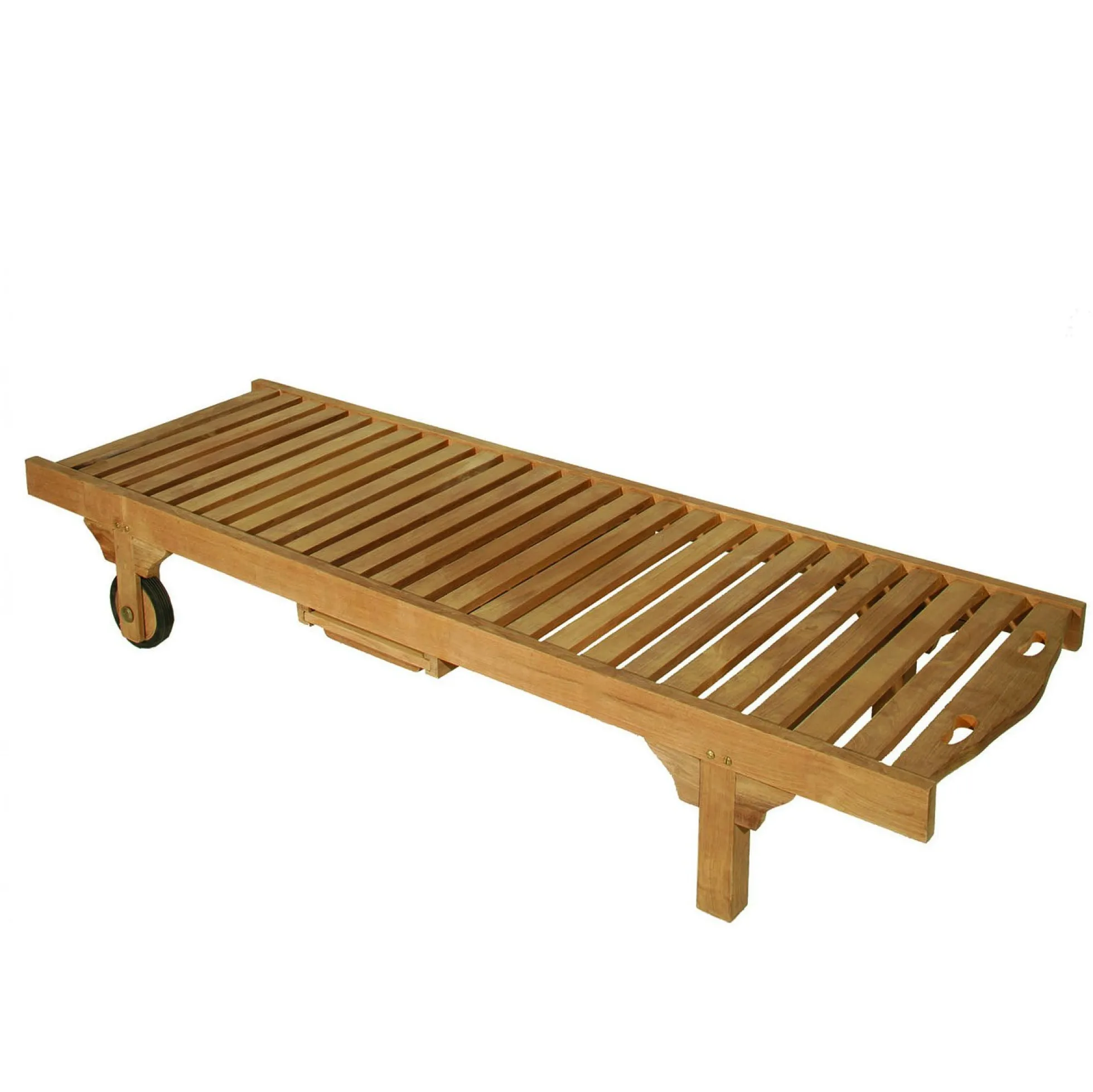 Bain de soleil transat jardin en Teck massif 205cm SUMMER