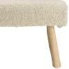 Banc bohème assise laine ivoire effet canevas TIM