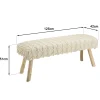 Banc bohème laine ivoire avec losanges TIM