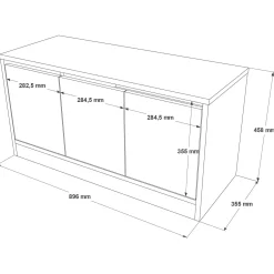 Banc à chaussures avec assise 3 portes décor bois clair MARFA