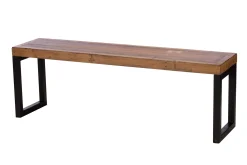 Banc 140 cm bois recyclé pieds métal BRISBANE