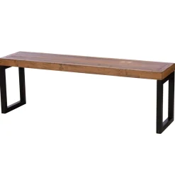 Banc 140 cm bois recyclé pieds métal BRISBANE