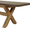 Banc 240 cm effet béton marron pieds en bois d'acacia CALVI