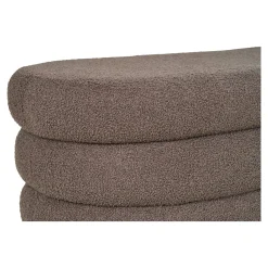Banc coffre déco en tissu marron bouclette BRUGES