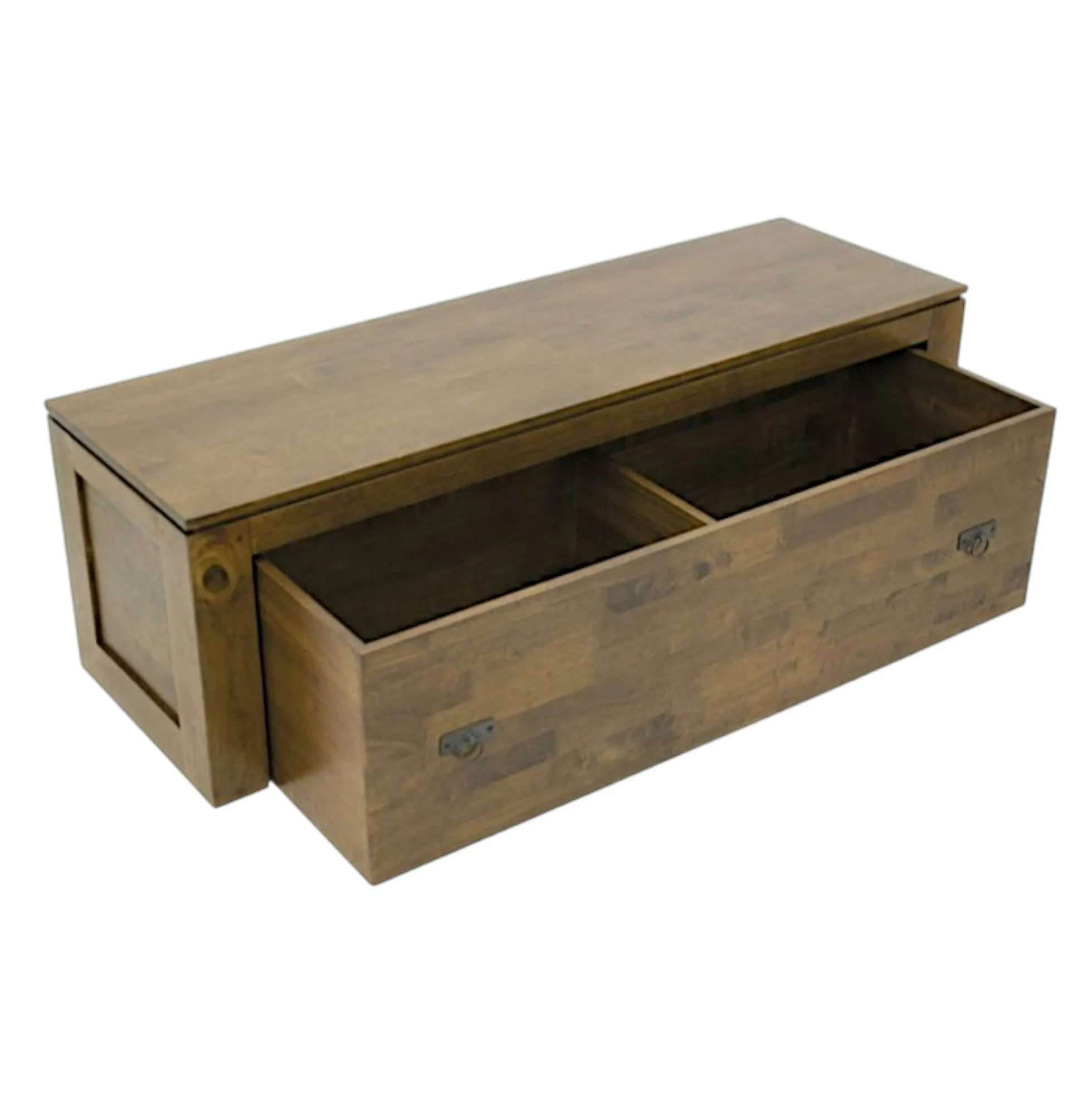 Banc coffre de rangement hévéa 134cm HELENA