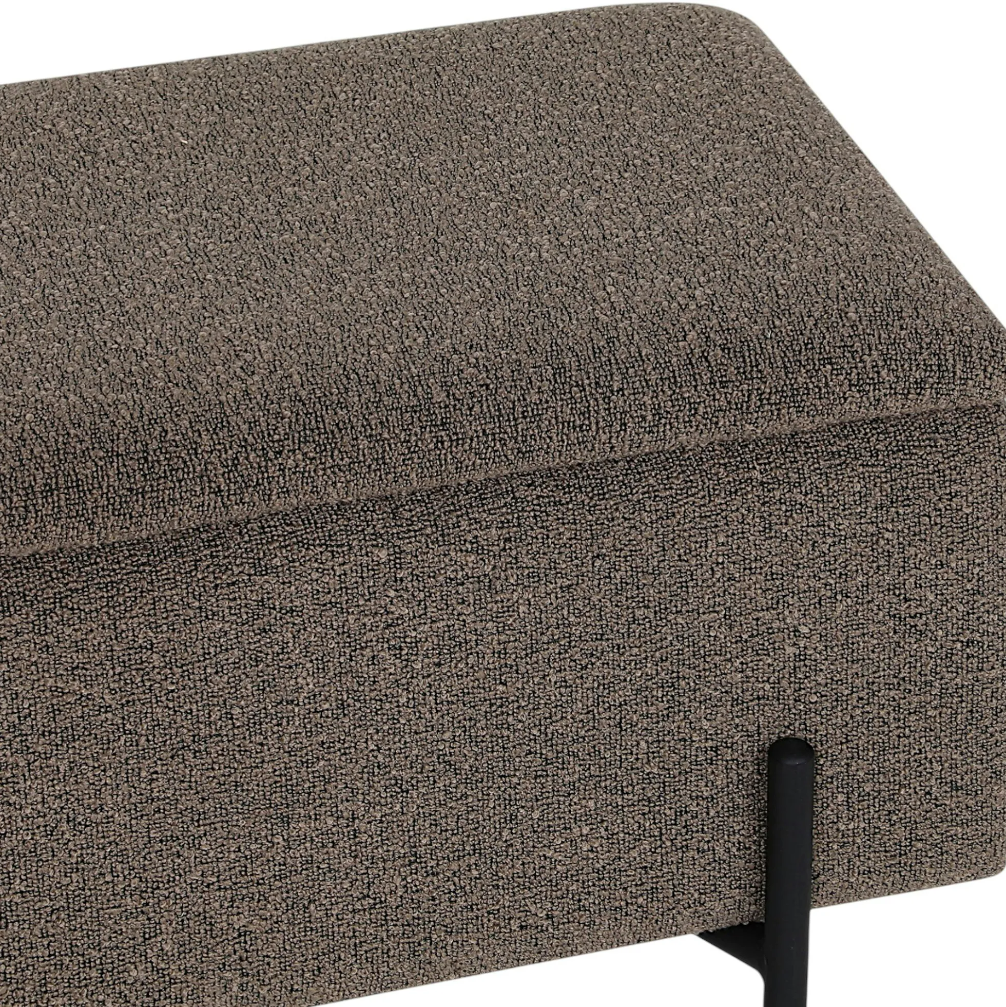 Banc coffre en bouclette marron 95 cm BERLIN