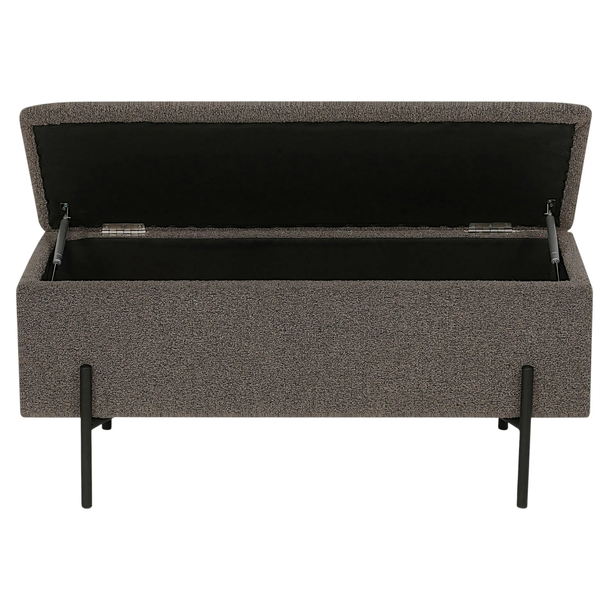 Banc coffre en bouclette marron 95 cm BERLIN