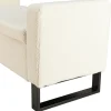 Banc coffre tissu bouclette écru COLOMBUS