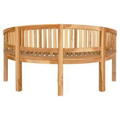 Banc de jardin arrondi en bois de teck 150 cm MENDOZA