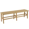 Banc de jardin assise tressée et teck 151 cm SUMMER