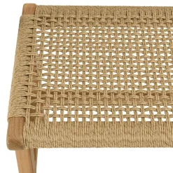 Banc de jardin assise tressée et teck 151 cm SUMMER