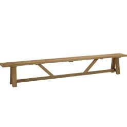 Banc de jardin 300cm en bois de teck recyclé naturel SANTO