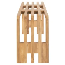 Banc de jardin en bois de teck sans dossier 90 cm MENDOZA