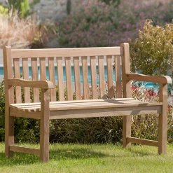 Banc de jardin en Teck brut massif 120cm SUMMER