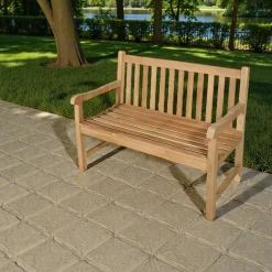 Banc de jardin en Teck brut massif 120cm SUMMER
