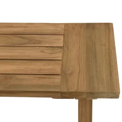 Banc de jardin pieds en croix teck recyclé naturel 270 cm MANY