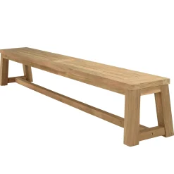Banc de jardin pieds inclinés teck recyclé 270 cm MANY