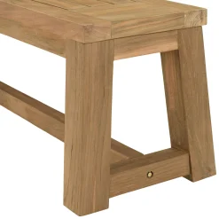 Banc de jardin pieds inclinés teck recyclé 270 cm MANY