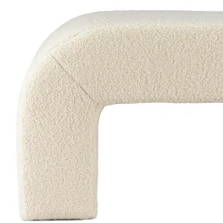 Banc de lit design tissu bouclette écru COLOMBUS