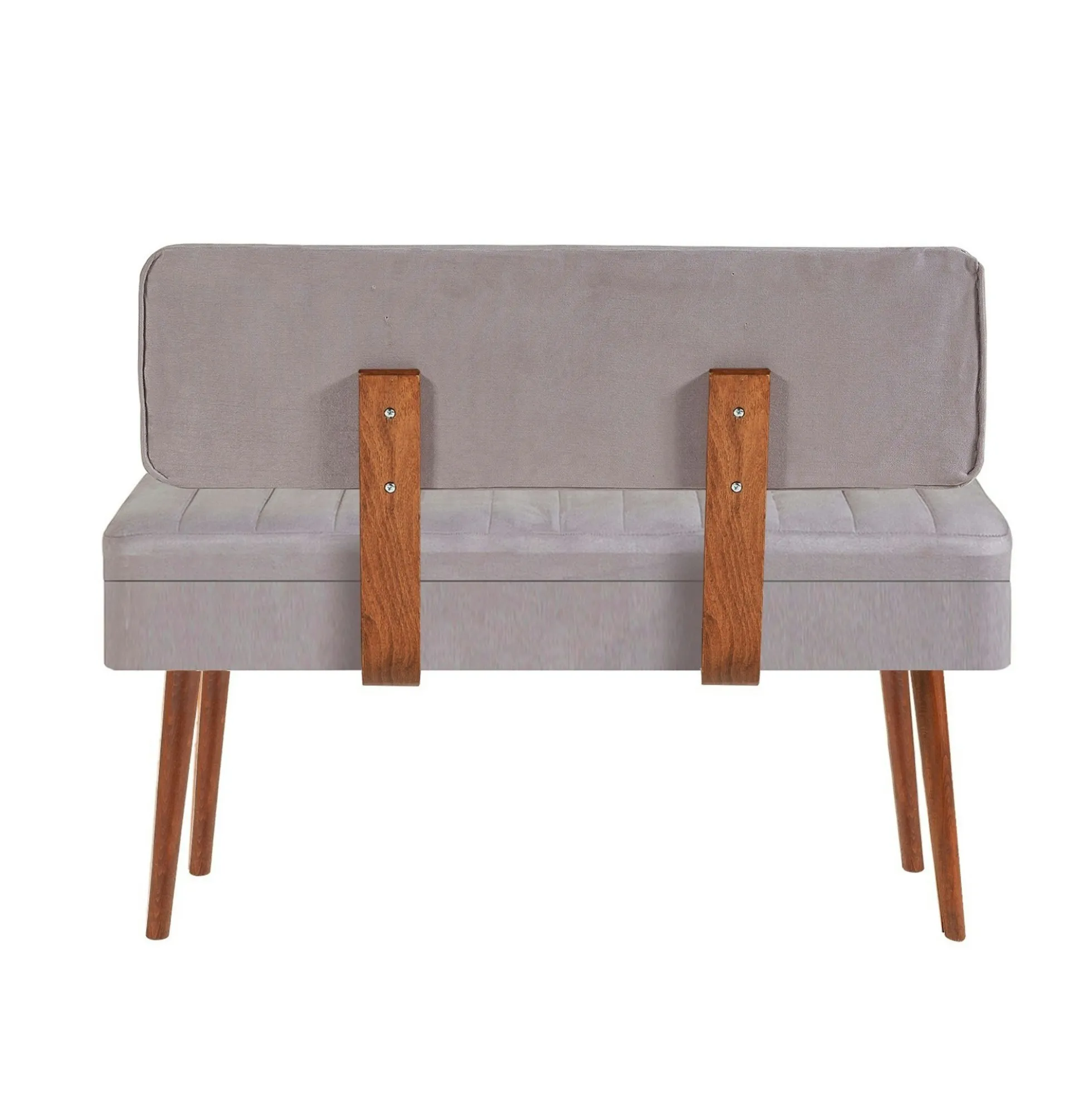Banc d'entrée avec rangement - tissu gris JENA