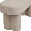 Banc d'entrée en tissu sable à pieds doubles BERLIN
